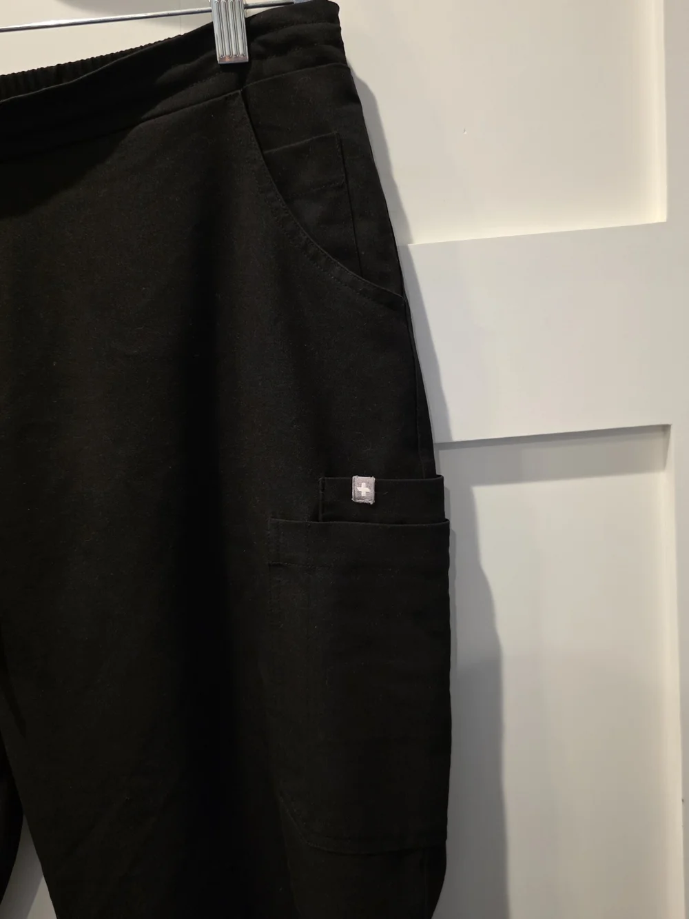 Figs Yola Skinny Scrub Pants L Black Technical Collection Medical Healthcare